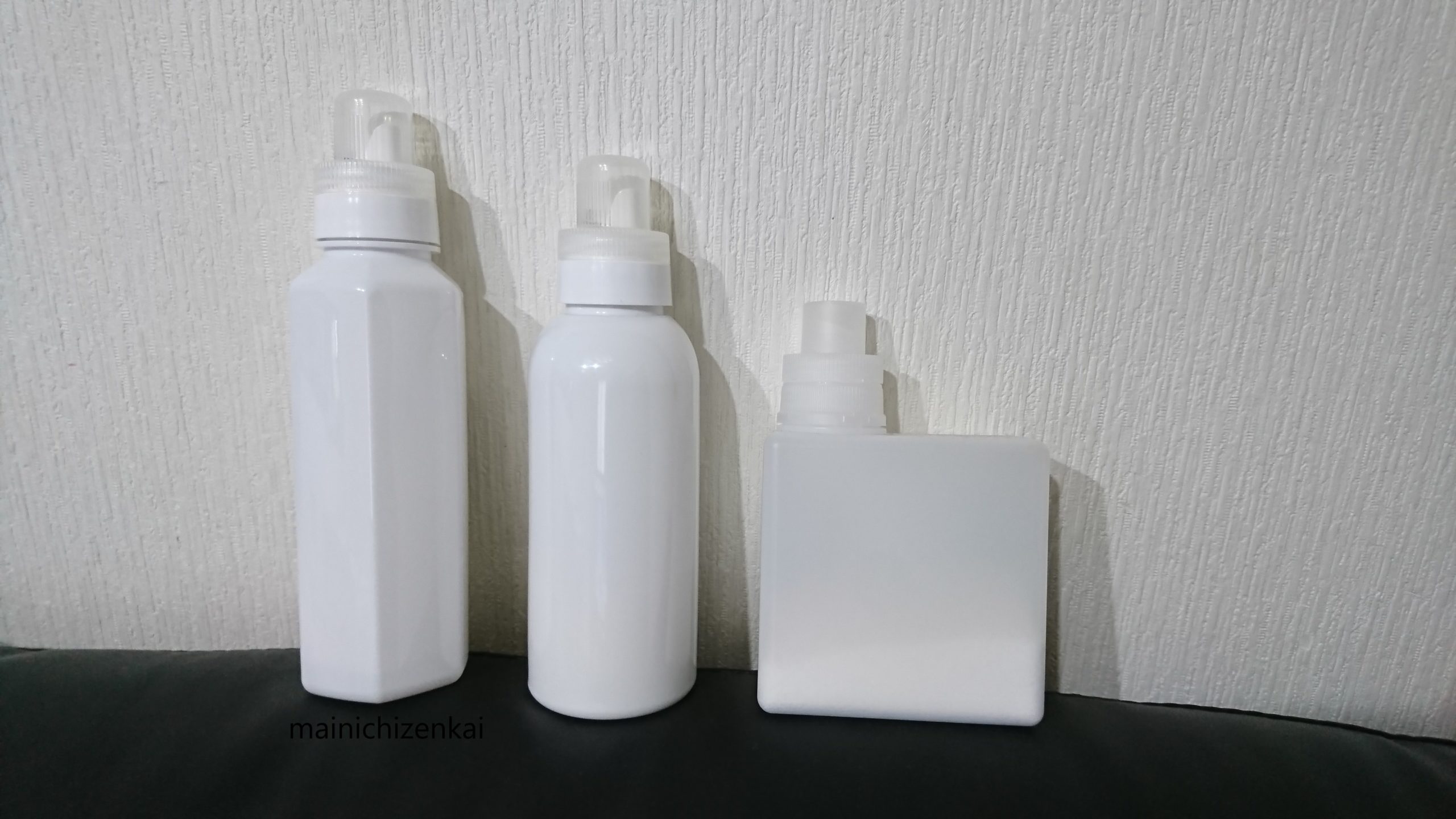 白い詰め替えボトル大集合 我が家の白い詰替容器 毎日全開